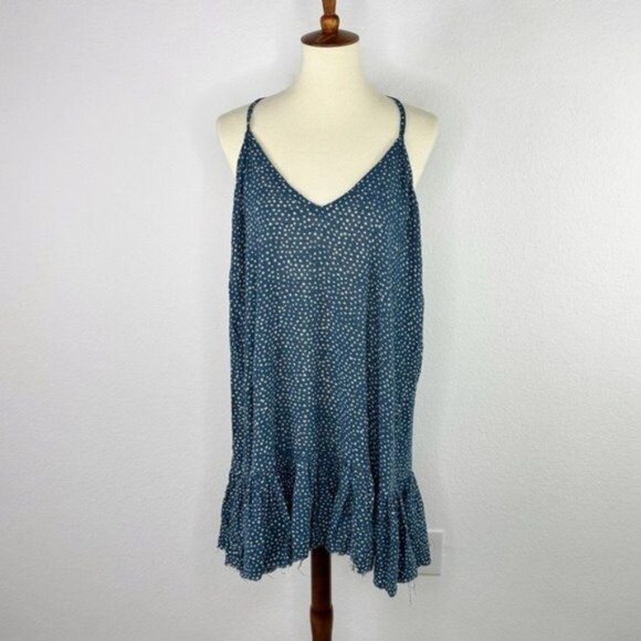 NEW One Teaspoon Muslin Wanderer Blue Polka Dot Dress Size S - Picture 3 of 11